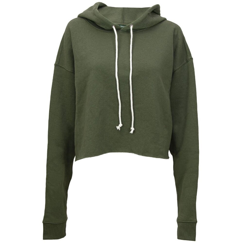 Wild Fable Olive Green Cropped Hoodie Sweatshirt. Size Small - Picture 2 of 4